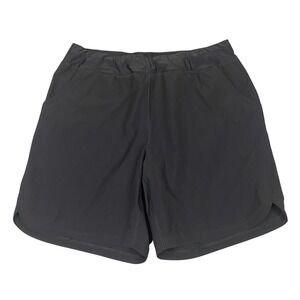 Lands End Active Stretch Side Pocket Pull On Shorts‎ Plus Womens 22W Black